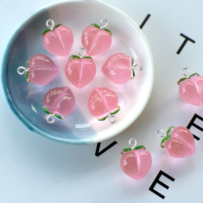 10Pcs New Transparent Peach Fl - Resin Craft Projects recension och pris