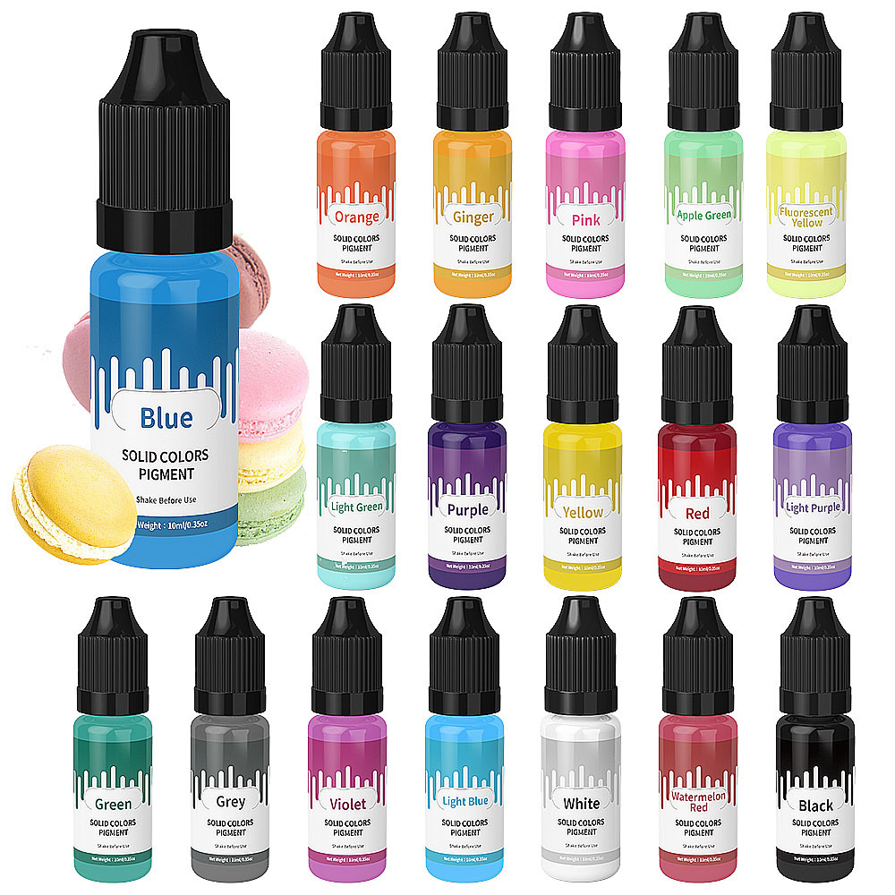 18Colors 10ml Macaron Solid Pa - Resin Pigment Set recension och pris