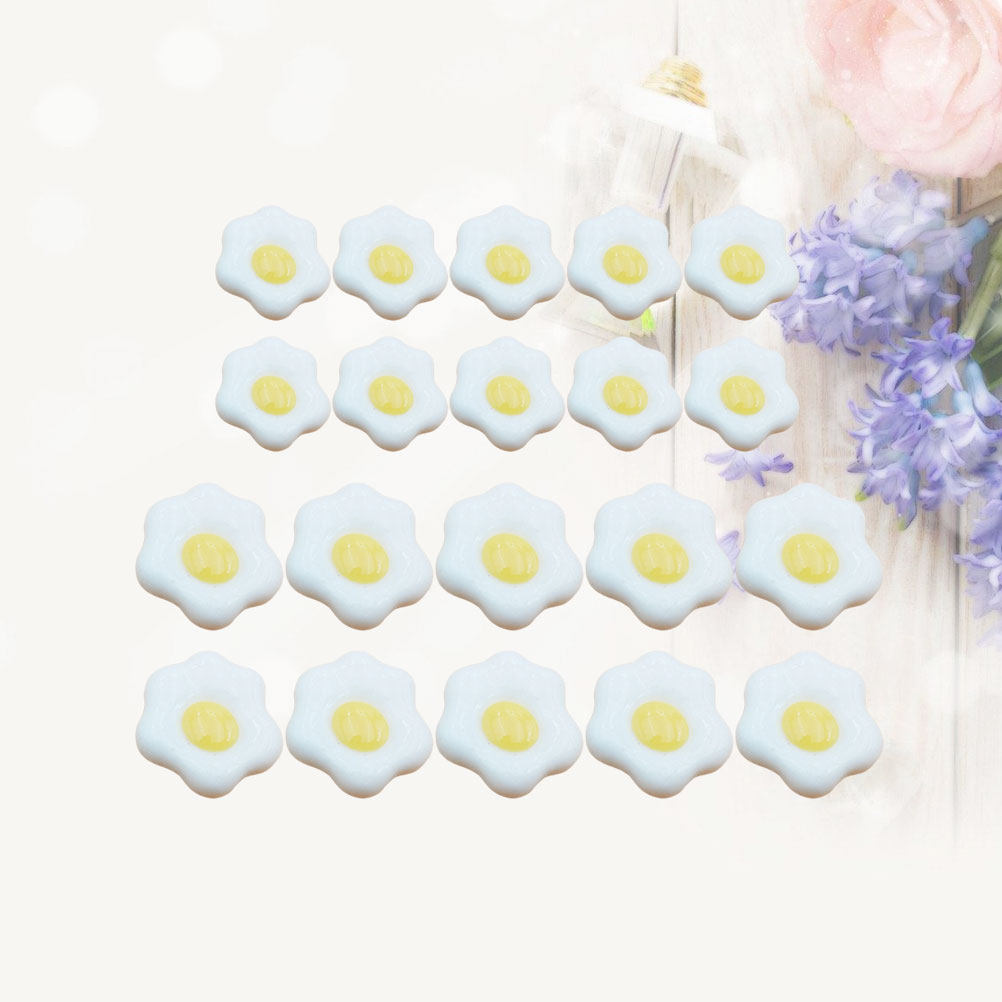 20Pcs Simulated Fried Egg Resi - Resin Craft Material recension och pris