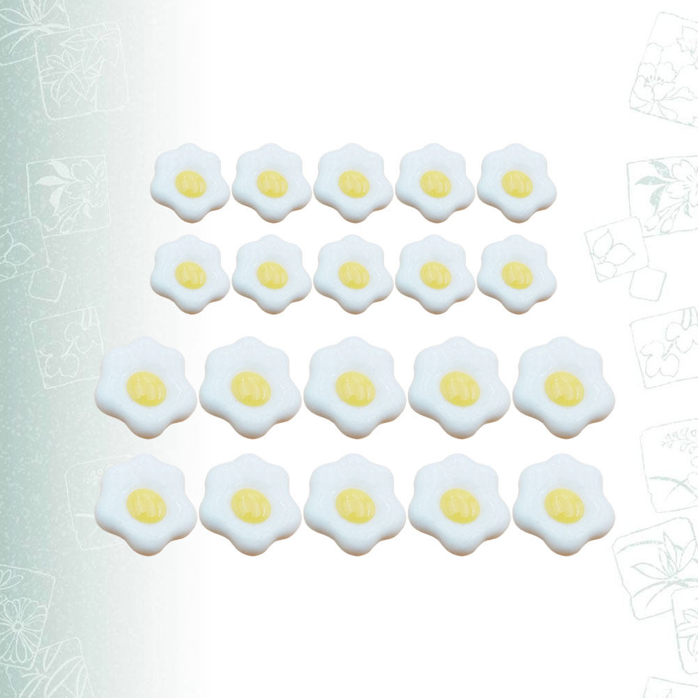 20Pcs Simulated Fried Egg Resi - Resin Craft Material recension och pris