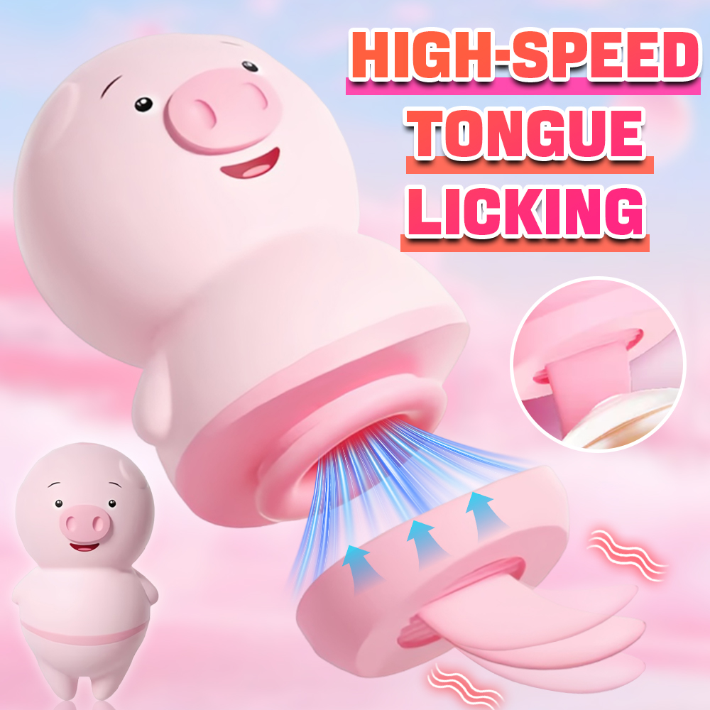 Mini Pig Licking Tongue Vibrat - Vacuum Chamber Small recension och pris