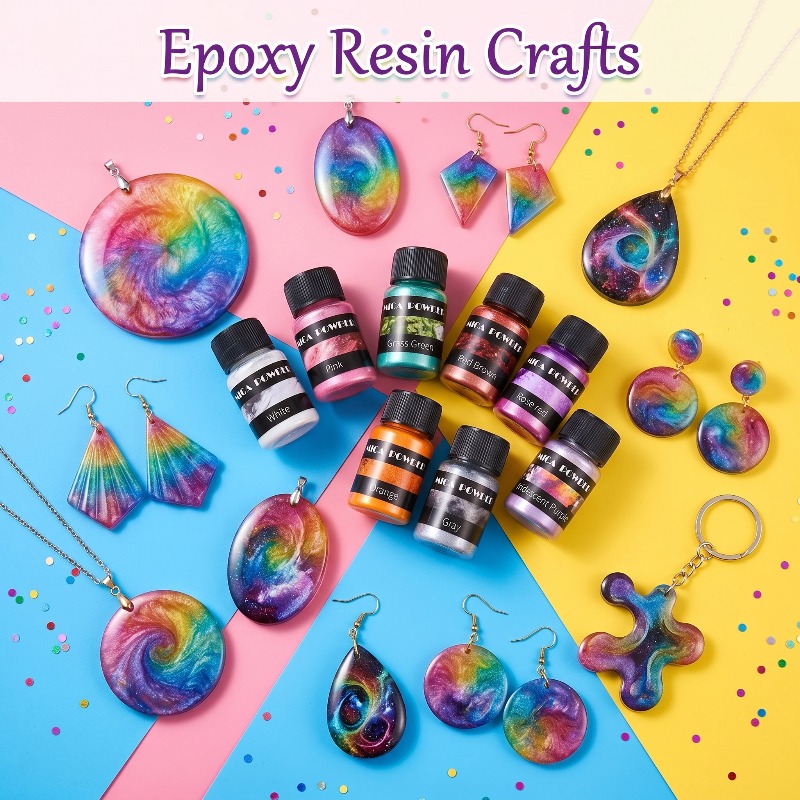 2/24 color metal pigment powde - Resin Pigment Set recension och pris
