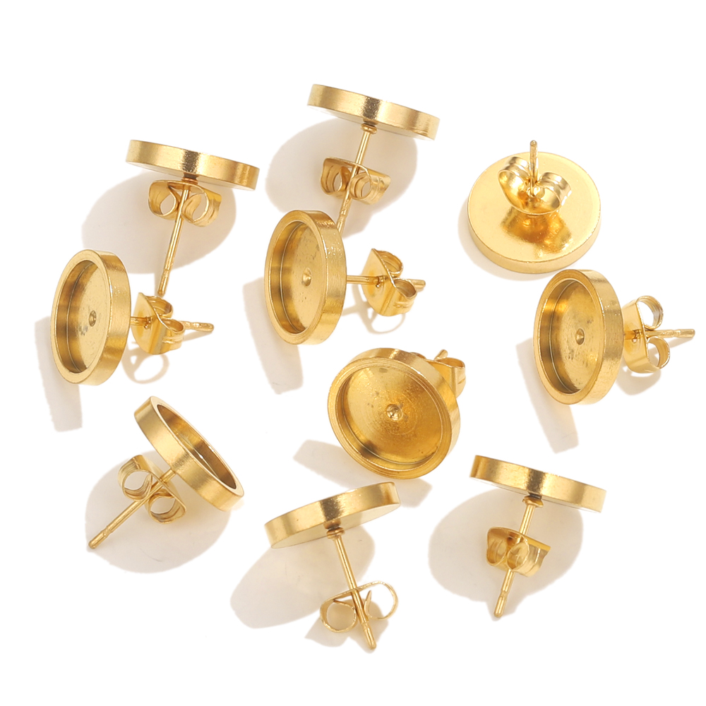 10pcs Stainless Steel Gold Ear - Resin Craft Projects recension och pris